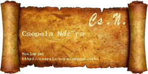 Csepela Nóra névjegykártya